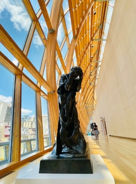 A Rodin sculpture in a soaring gallery at the Art Gallery of Ontario in Toronto