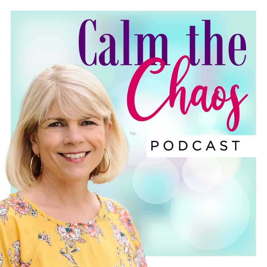 Deborah Voll on an image for her Calm the Chaos podcast
