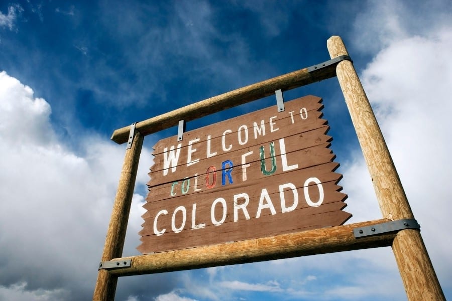 Colorado State Welcome Sign