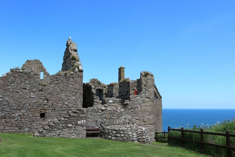 Dunnottar Castle, a ruined medieval fortress