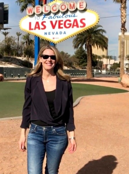 Midlife Globetrotter under the Welcome to Las Vegas sign