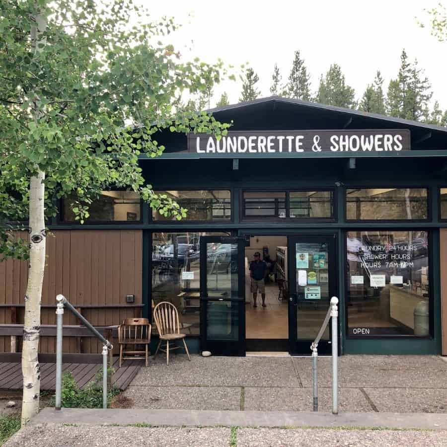 laundry and showers at Colter Bay Village