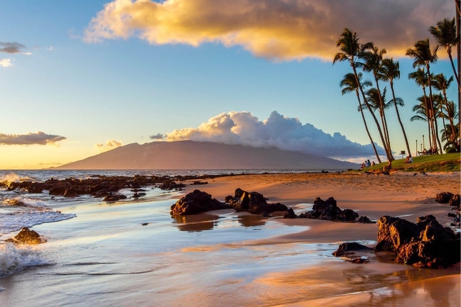 maui view from Waillea with a view of Lanai in the distance