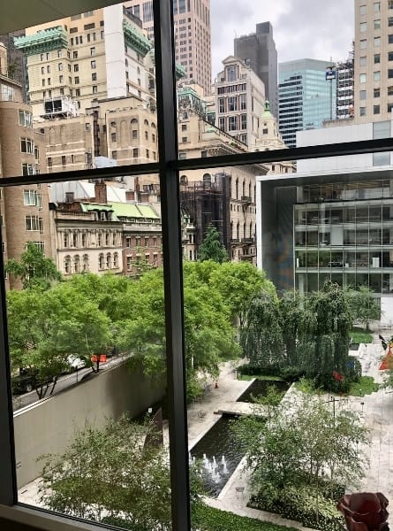 A view from the Museum Of Modern Art out to Midtown Manhattan