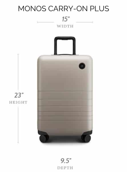 Monos Carry-on plus dimensions