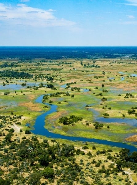 A flooded Botswana delta
