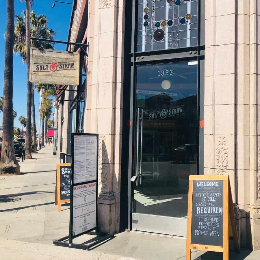 Entrance to Salt and Straw ice cream shop, Venice, California