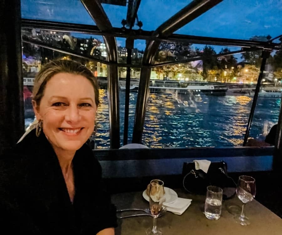 Susan Heinrich on solo trip in Paris on a Seine River Cruisea Seine