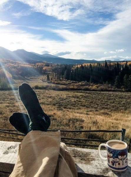 The view from a yurt at State Forest State Park