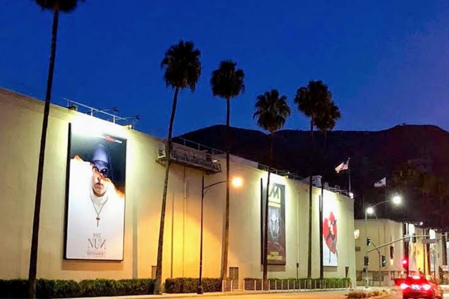 warner brothers studio night in L.A.