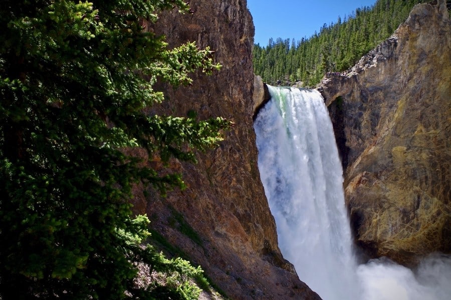 A waterfall in Yellowstone National Park